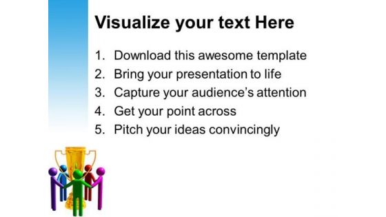 Trophy For Winning Team Success PowerPoint Templates And PowerPoint Themes 0712