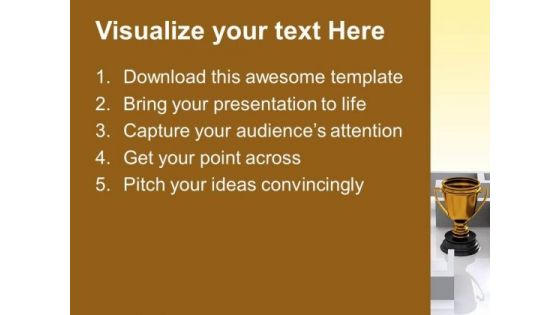 Trophy In Labyrinth Competition PowerPoint Templates Ppt Backgrounds For Slides 0113