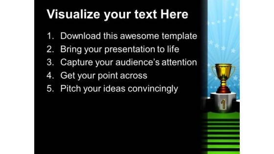 Trophy Simplicity Competition PowerPoint Templates And PowerPoint Themes 0812