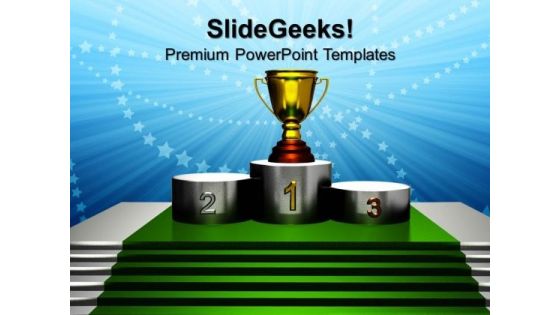 Trophy Simplicity Competition PowerPoint Templates And PowerPoint Themes 0812