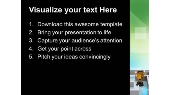 Trophy Symbol Of Award Solution Maze Business PowerPoint Templates And PowerPoint Themes 1112