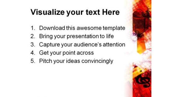 Trumpet Music PowerPoint Themes And PowerPoint Slides 0611