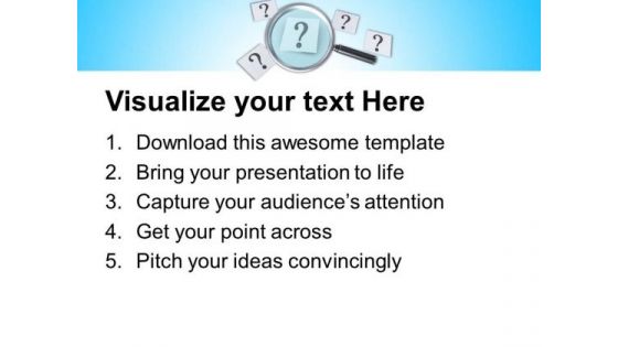 Trying To Focus On Finding Answers PowerPoint Templates Ppt Backgrounds For Slides 0713