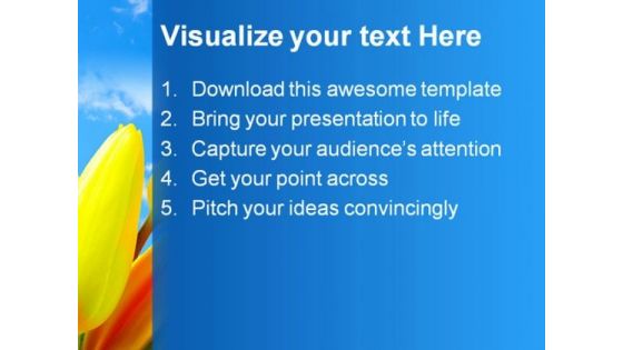 Tulips Beauty PowerPoint Background And Template 1210