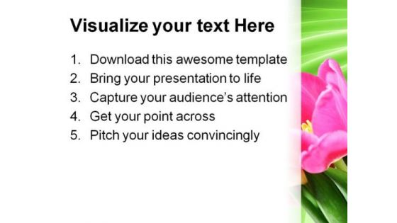 Tulips On Green Abstract Beauty PowerPoint Templates And PowerPoint Backgrounds 0311