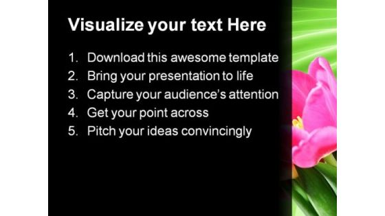 Tulips On Green Abstract Beauty PowerPoint Templates And PowerPoint Backgrounds 0311