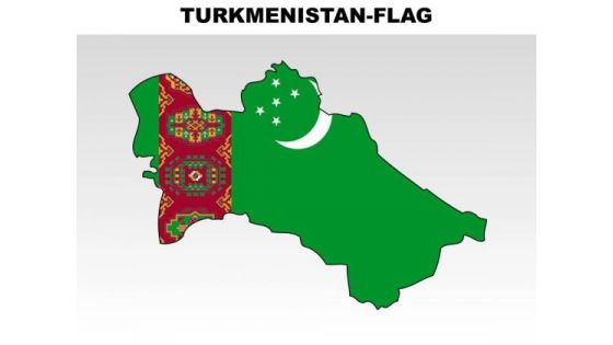 Turkmnistan Country PowerPoint Flags
