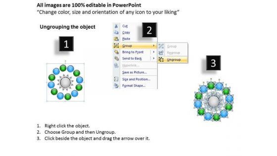Twelve Stages Flow Chart Diverging Charts And PowerPoint Slides