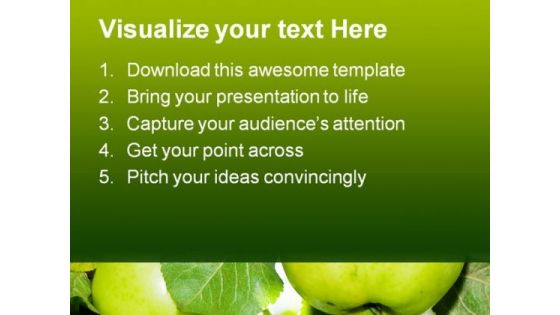 Two Apples In A Tree Nature PowerPoint Templates And PowerPoint Backgrounds 0211