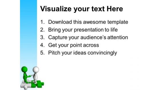 Two Different Peoples Making Business Relation PowerPoint Templates Ppt Backgrounds For Slides 0713