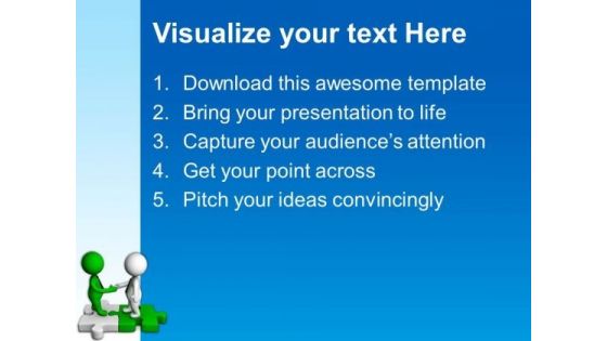 Two Different Peoples Making Business Relation PowerPoint Templates Ppt Backgrounds For Slides 0713