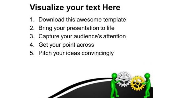 Two Different Person Can Have Gears PowerPoint Templates Ppt Backgrounds For Slides 0713