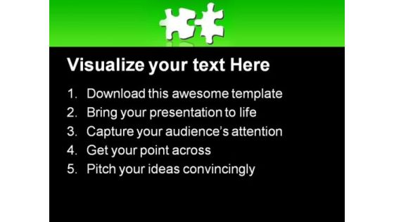 Two Jigsaws Puzzle Shapes PowerPoint Themes And PowerPoint Slides 0811