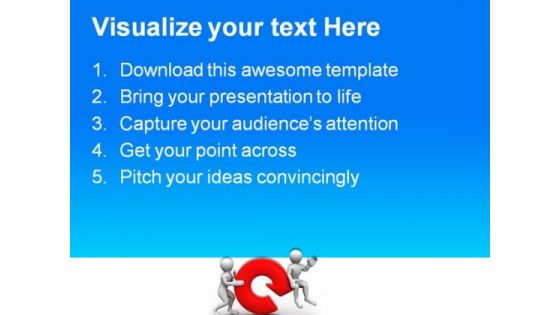 Two Men With Refresh Symbol PowerPoint Themes And PowerPoint Slides 0211