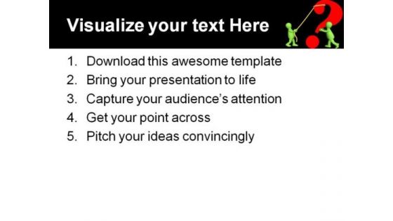 Two Puppets Installs Question Communication PowerPoint Themes And PowerPoint Slides 0611