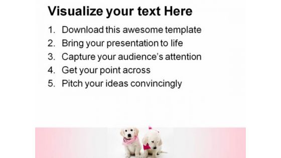 Two Puppies Animals PowerPoint Themes And PowerPoint Slides 0411