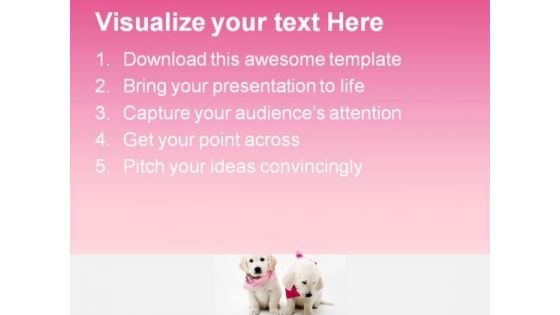 Two Puppies Animals PowerPoint Themes And PowerPoint Slides 0411