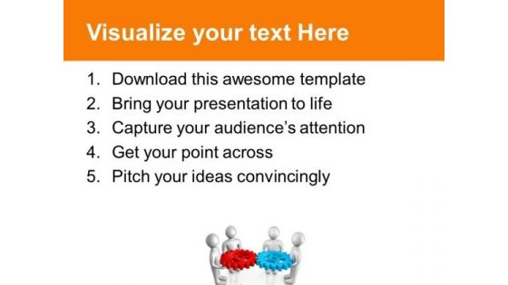 Two Teams Can Give Good Gearing Ideas PowerPoint Templates Ppt Backgrounds For Slides 0713