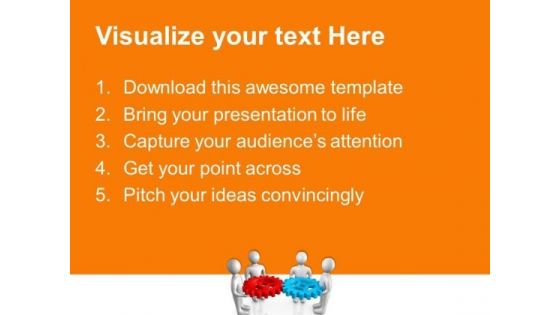 Two Teams Can Give Good Gearing Ideas PowerPoint Templates Ppt Backgrounds For Slides 0713