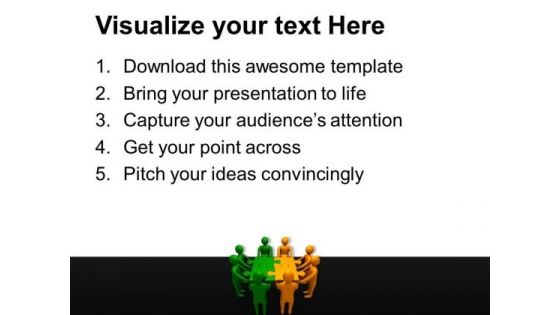 Two Teams Finds Solution Business PowerPoint Templates And PowerPoint Themes 1112