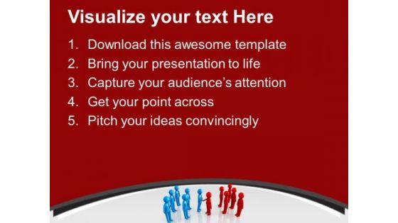 Two Teams Shaking Hands Business PowerPoint Templates Ppt Backgrounds For Slides 0113