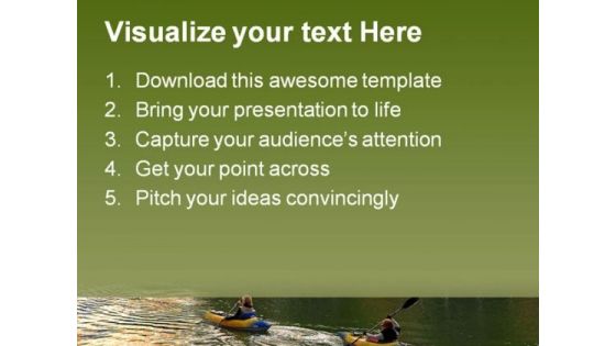 Two Women Kayakers Lifestyle PowerPoint Themes And PowerPoint Slides 0611