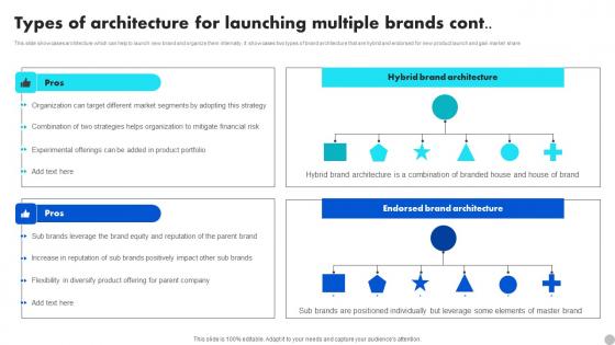 Types Of Architecture For Launching Multiple Brands Brand Diversification Approach Portrait Pdf