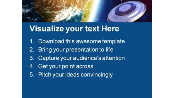Ufo Invasion Globe PowerPoint Templates And PowerPoint Backgrounds 0811