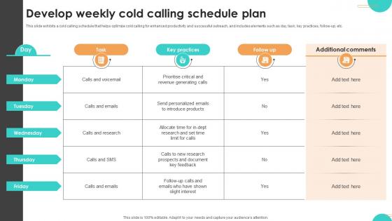 Ultimate Guide To Cold Develop Weekly Cold Calling Schedule Plan SA SS V