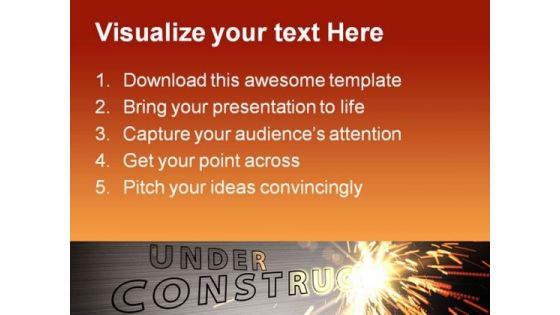 Under Construction Industrial PowerPoint Template 0810
