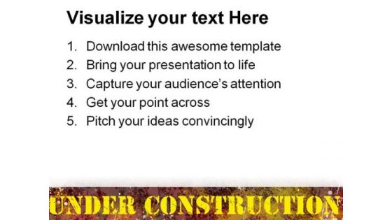 Under Construction Poster Background PowerPoint Templates And PowerPoint Backgrounds 0711