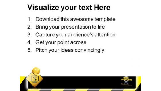 Under Construction Signpost Metaphor PowerPoint Templates And PowerPoint Backgrounds 0811