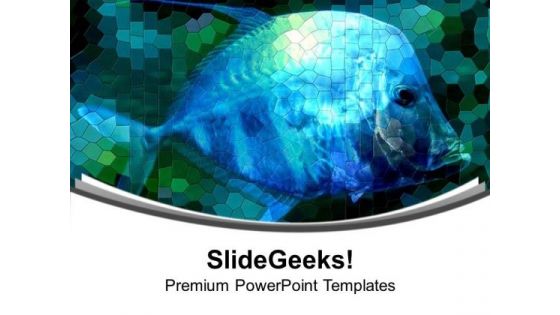 Under Water View With Fish PowerPoint Templates Ppt Backgrounds For Slides 0713