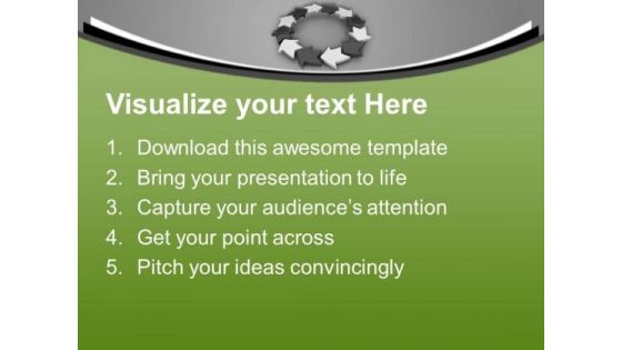 Unidirectional Arrow For Cyclic Process PowerPoint Templates Ppt Backgrounds For Slides 0513
