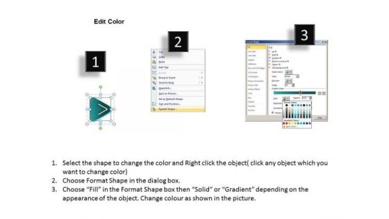 Uniform Way To Present Seven Stages In Flow Professional Business Plans PowerPoint Templates