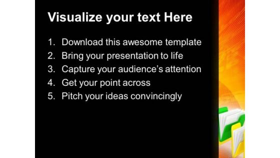 Unique Green Folder Leadership PowerPoint Templates And PowerPoint Themes 0912