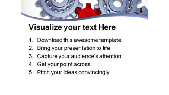 Unique Red Gear Industrial PowerPoint Templates And PowerPoint Backgrounds 0811