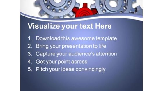 Unique Red Gear Industrial PowerPoint Themes And PowerPoint Slides 0811