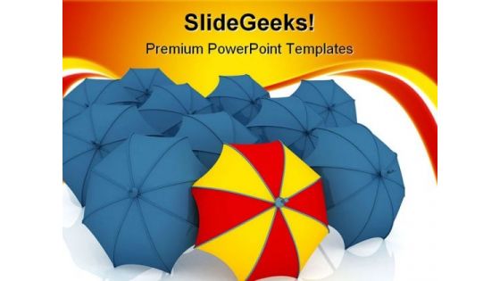 Unique Umbrella Metaphor PowerPoint Themes And PowerPoint Slides 0411