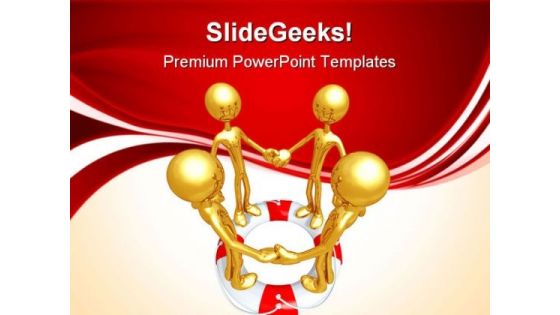United For Help Business PowerPoint Templates And PowerPoint Backgrounds 0611