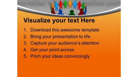 United People Teamwork Concept PowerPoint Templates Ppt Backgrounds For Slides 0113