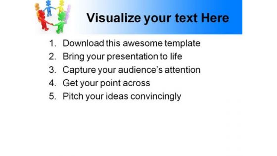 United People Teamwork PowerPoint Background And Template 1210