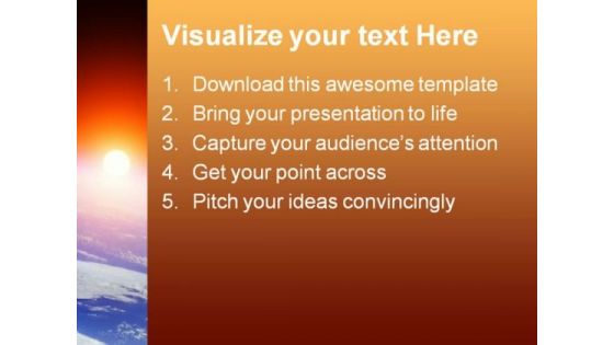 Universe Earth PowerPoint Template 0610