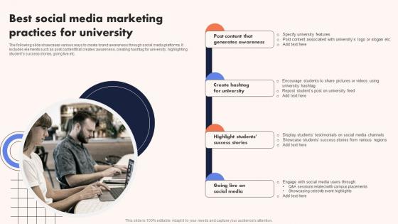 University Marketing Guide Best Social Media Marketing Practices For University Strategy SS V