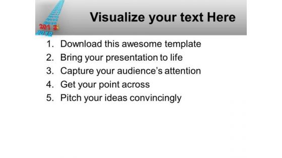 Upcoming 2013 New Year Celebration Business PowerPoint Templates Ppt Backgrounds For Slides 1112