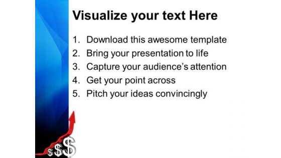 Upward Arrow Dollar Graph PowerPoint Templates And PowerPoint Themes 0812