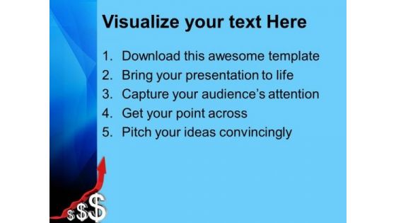 Upward Arrow Dollar Graph PowerPoint Templates And PowerPoint Themes 0812