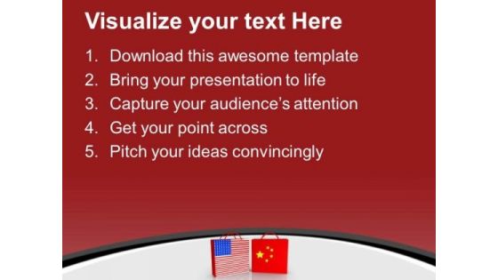 Us China Collabration Business PowerPoint Templates Ppt Backgrounds For Slides 0413