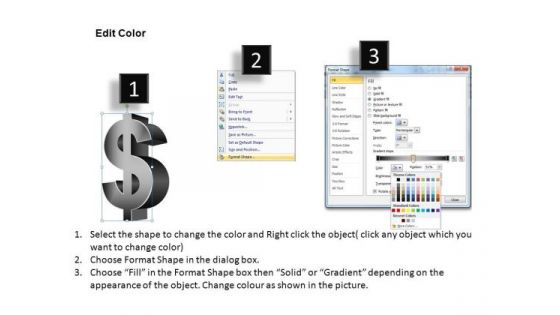 Us Dollar 3d Currency Symbol PowerPoint Slides And Ppt Diagram Templates