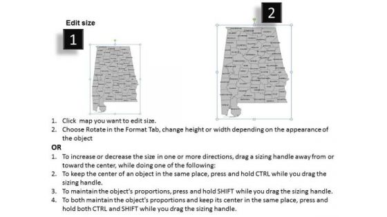 Usa Alabama State PowerPoint Maps
